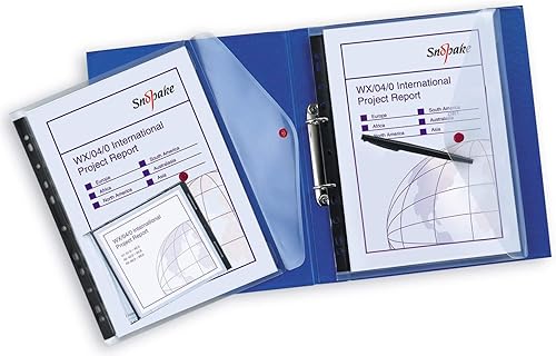 Miniatura 5 de Snopake Cartera Popper A4 Polyfile RingBinder  Transparente Pack de 5 Ref 12566