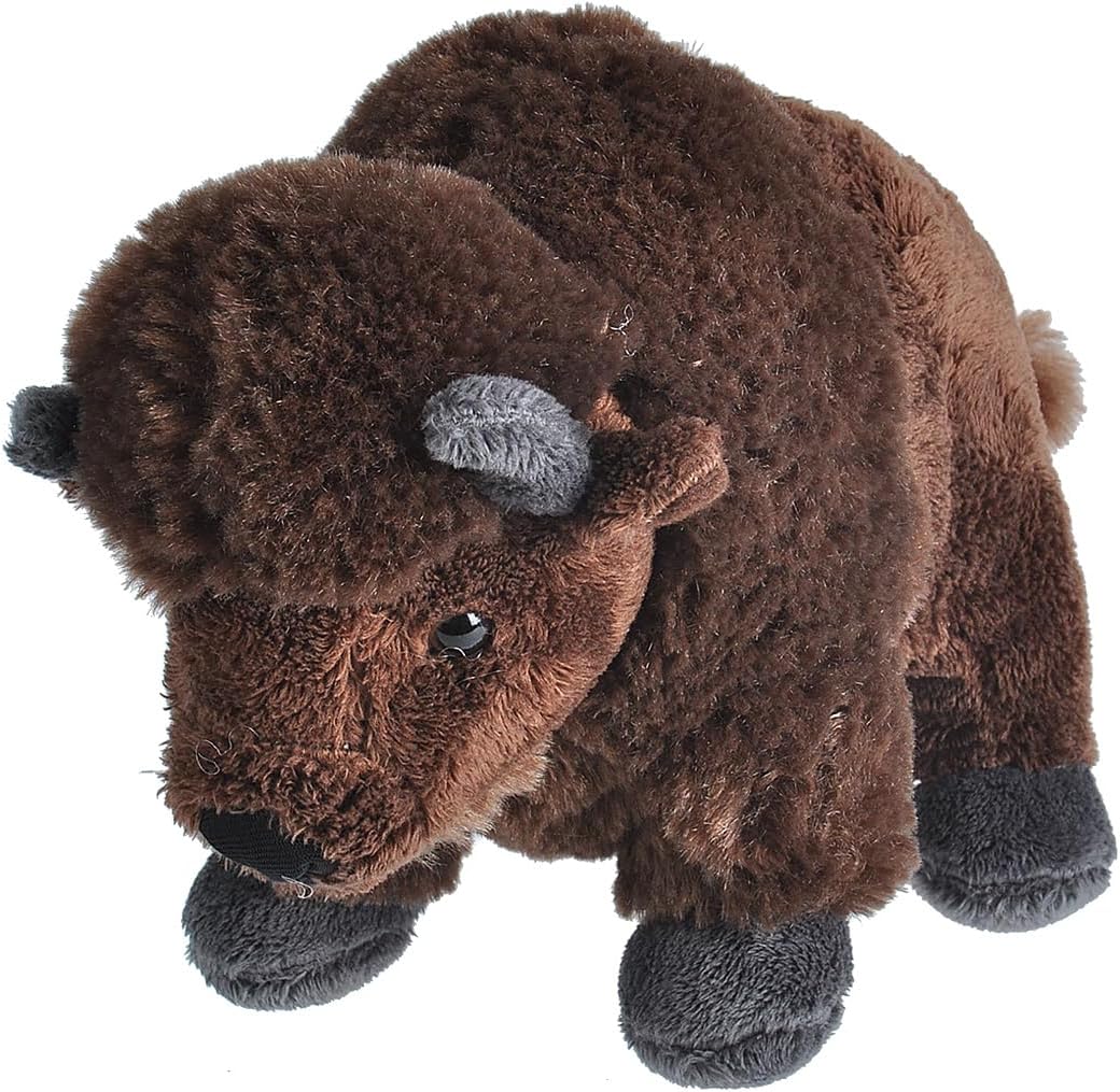 Wild Republic 10856 10848 Republic Plush Bison, Cuddlekins Cuddly Toy, 20 cm, Brown