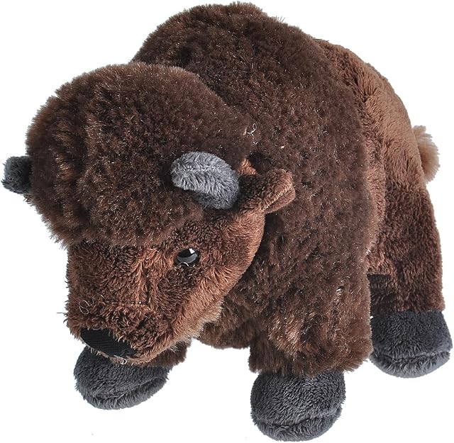 Wild Republic Bison Plush, Animal farci, Jouet en peluche, Cadeaux pour enfants, Couteaux 8 Pouces