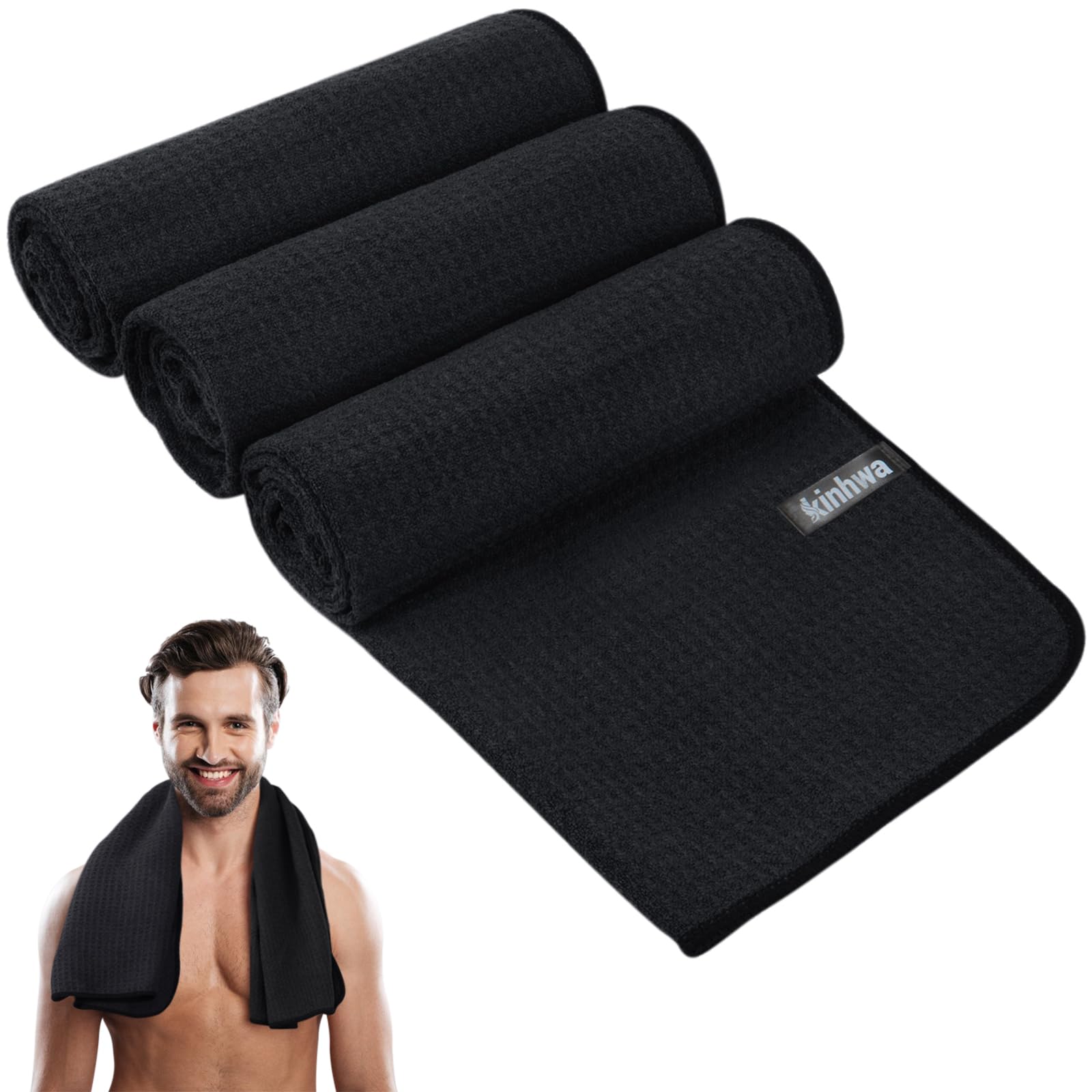 KinHwa Microfiber Gym Towel Quick Dry Sweat Towel for Workout, Multicolor — image 1