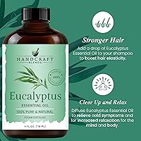 Vista 4 de Handcraft Blends Aceite esencial de eucalipto – Extra grande, 4 fl oz – 100 % puro y natural – Aceite esencial de grado prémium para difusor