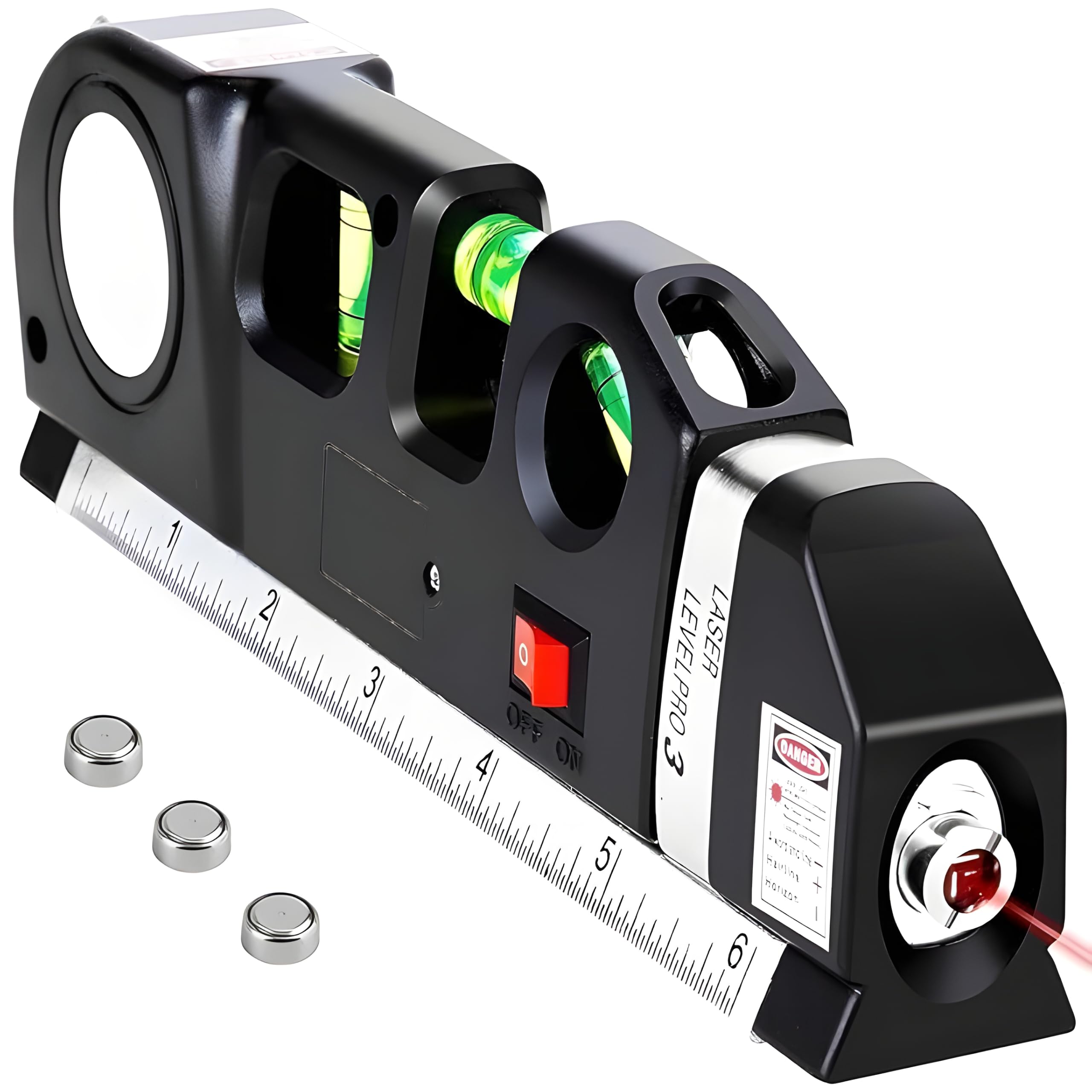 Sahanpriy Laser Level with Spirit Level, Horizontal Vertical Cross Line Laser, Magnetic Base, Measuring Scale Body, Accurate Alignment Tool for Home Improvement, Construction & Interior Decor pack 1.-image-24
