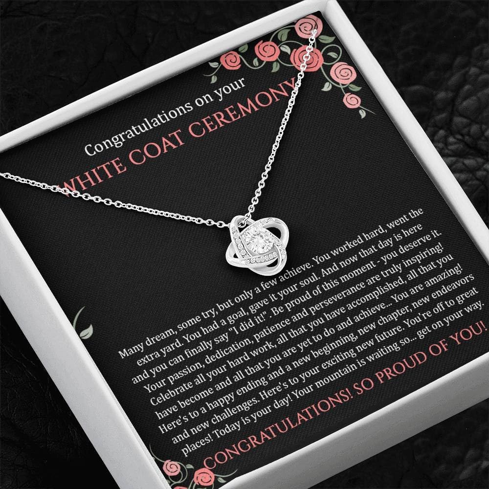 White Coat Ceremony Gift Necklace – Graduation Jewelry for Medical, Dental, Nursing, Veterinary, Pharmacy, Chiropractic Students – Custom New Doctor Gift for Her 2025.