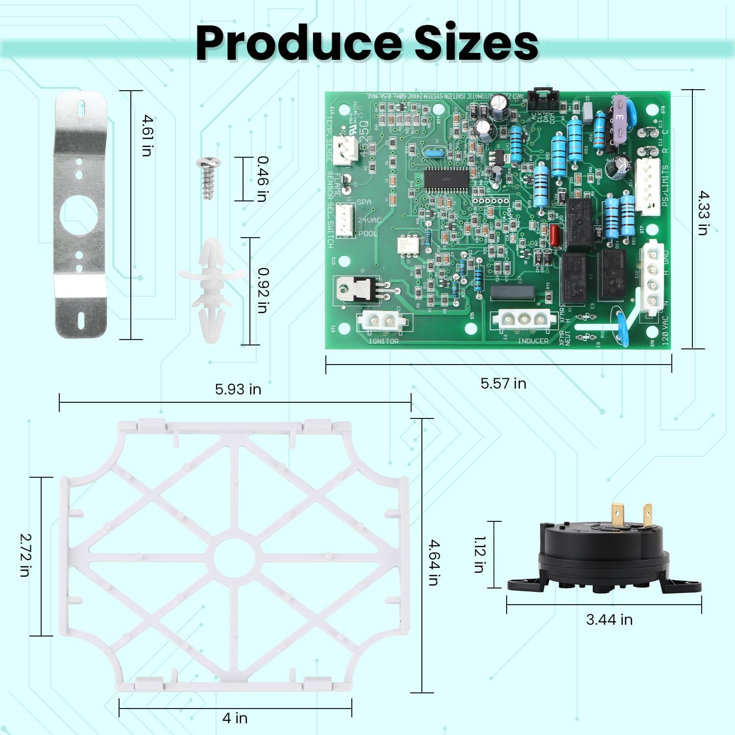 FDXLICB1930 FD Integrated Control Board Replacement Kit Compatible with Hayward Universal H-Series Low Nox Pool Heater H150FDN/P、H200FDN/P、H250FDN/P H300FDN/P、H350FDN/P、H400FDN/P