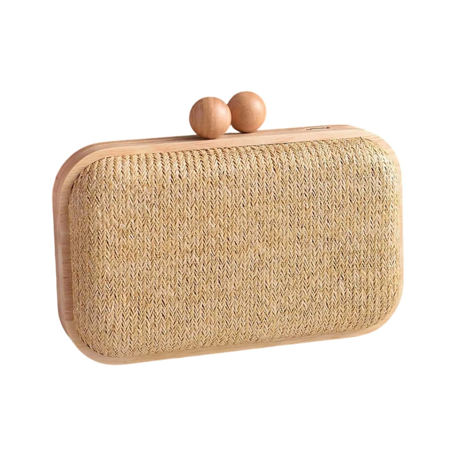 Pochette in paglia per donne e ragazze, pochette da sera, borsa a tracolla in paglia, estate, spiaggia, estati