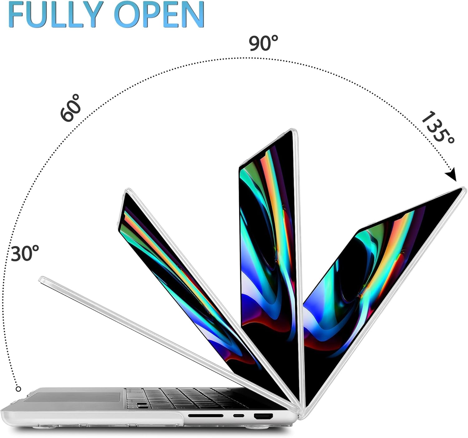 Mektron Case for MacBook Pro 16" M4 A3403 A3186 M3 A2991 M2 A2780 M1 A2485 (2021/2023/2024) Pro/Max with Touch ID, Hard Shell Plastic Laptop Cover Keyboard Cover Screen Protector, Abstract Floral - Image 8