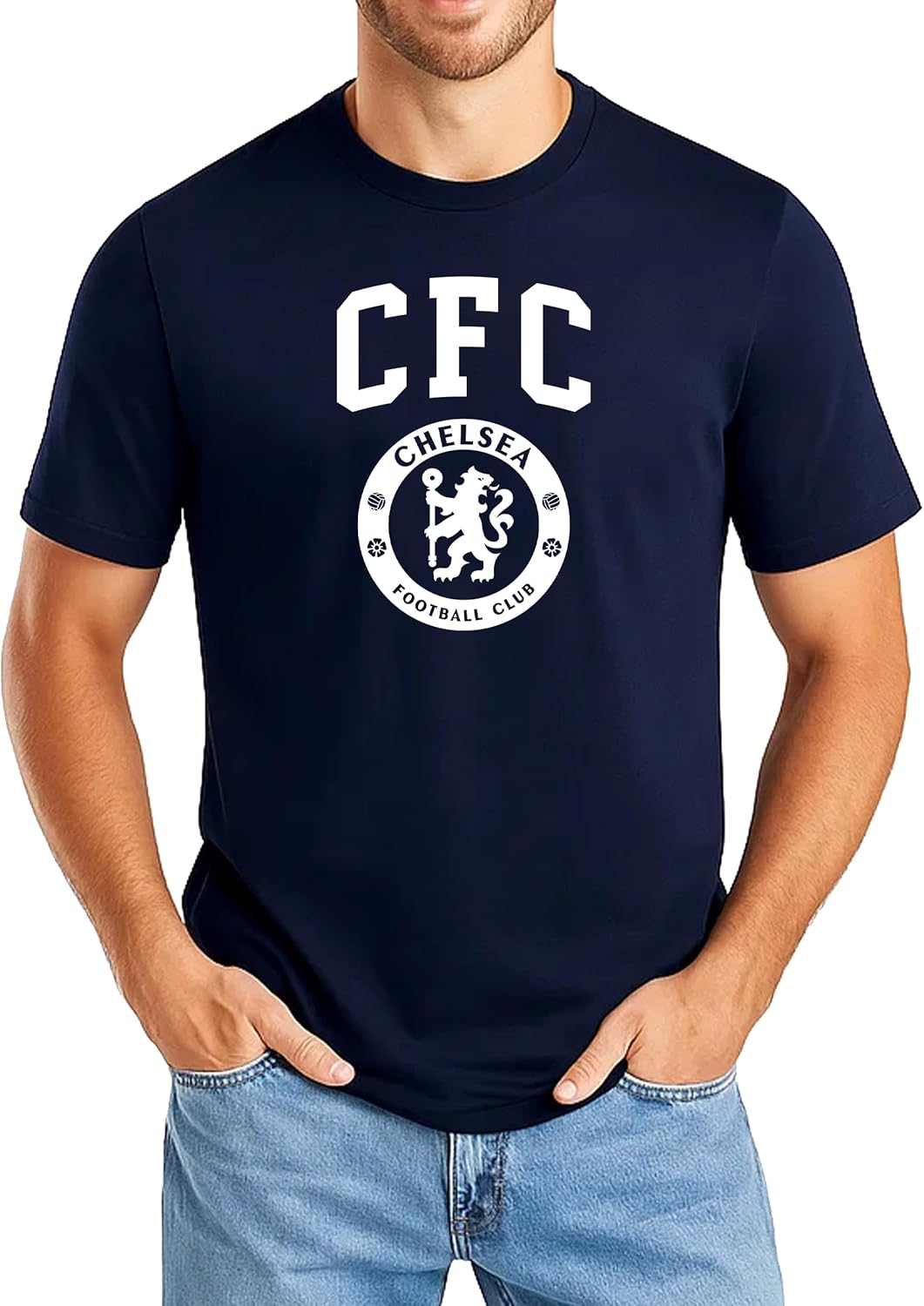 Icon Sports Officially Licensed Chelsea FC Cotton T-Shirt - Unisex Adult