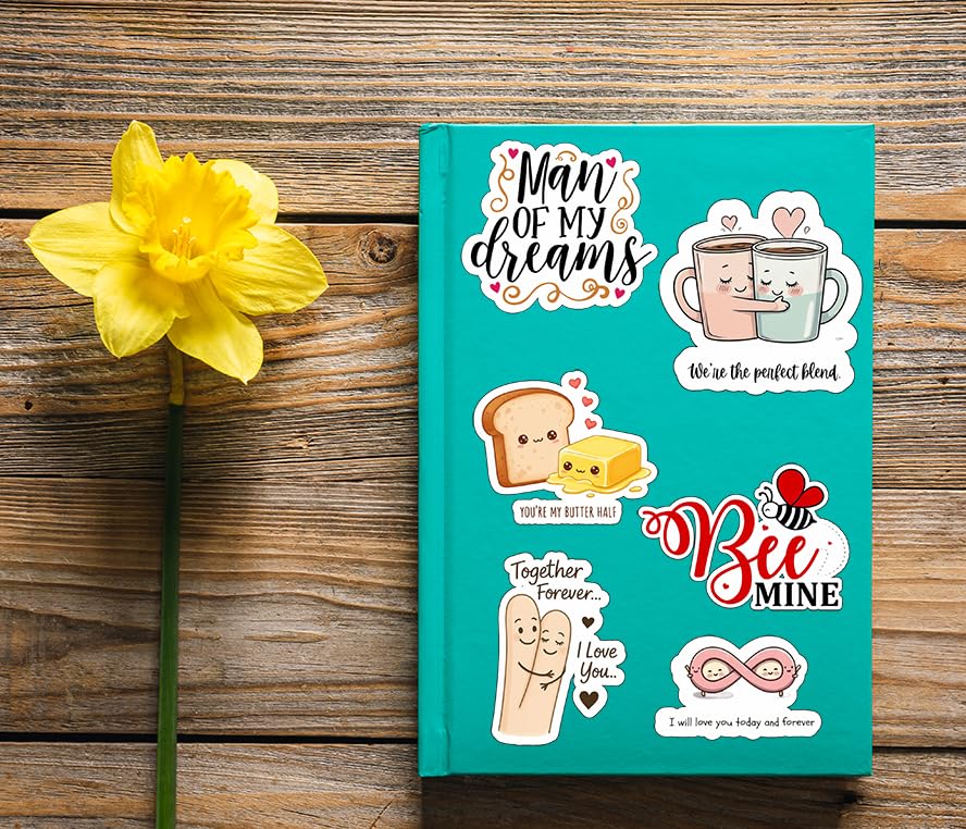 Image of Valentine Stickers for Kids & Teens - Vinyl Decals | Waterproof Stickers for Laptops, Water Bottles, Bikes