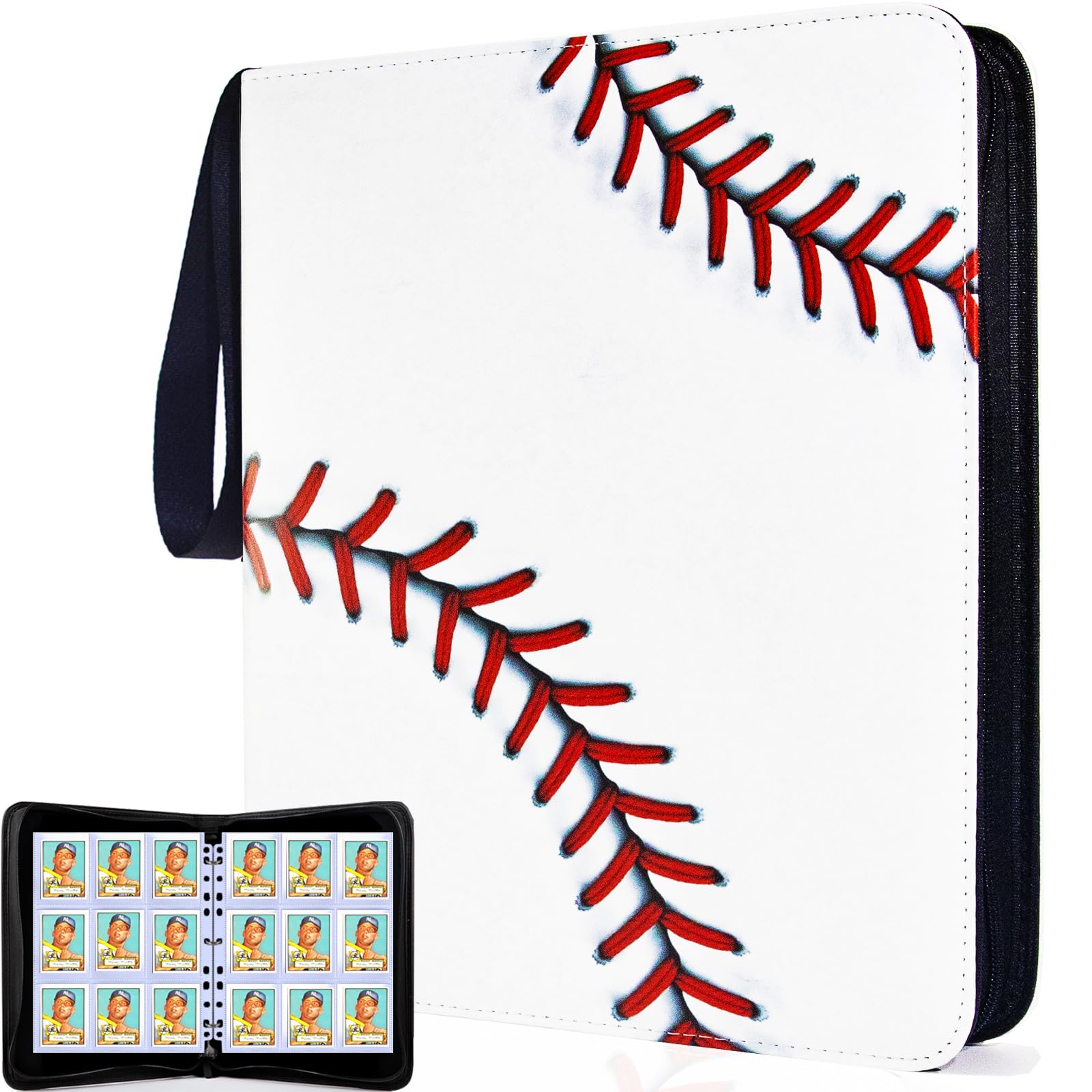 KarlyPro Card Binder 990 Pockets, Trading Card Binder with Sleeves, Baseball Card Binder, Trading Card Albums Sports Card Binder Collectible Fits 990 Cards with 55 Removable Sleeves