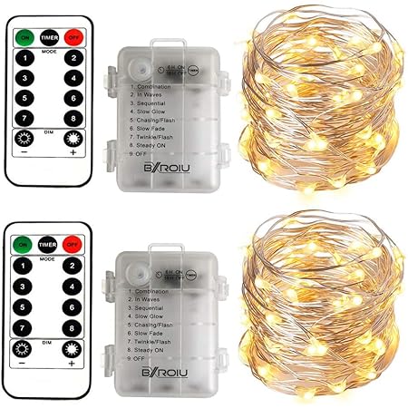 Sapin De Noel Lumineux Led Livired Guirlande Lumineuse Led Pile 10M 100LED, Guirlande Noel Sapin Avec Télécommande & 8 Guirlande Sapin