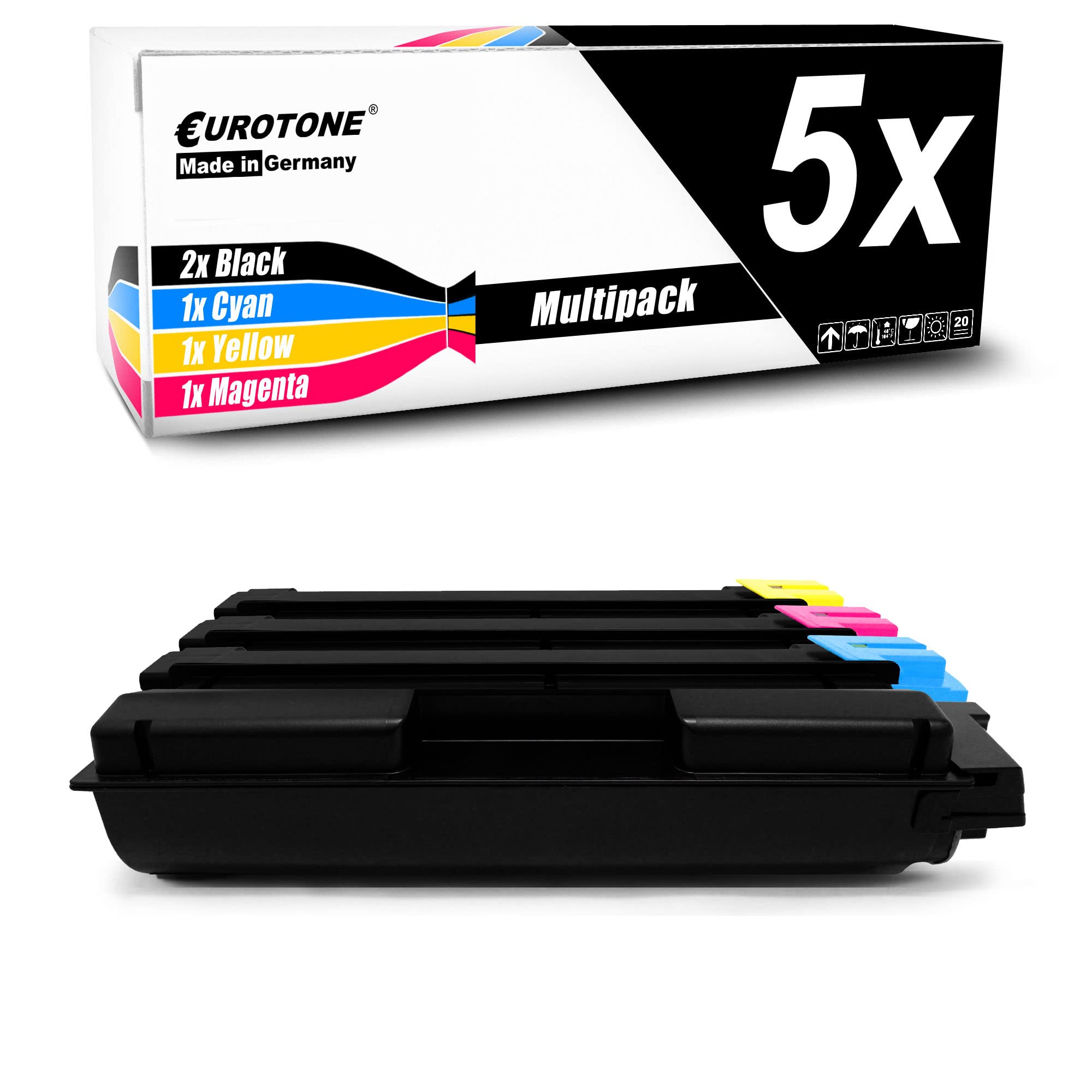 Eurotone Toner w zestawie 5X toner kompatybilny jako zamiennik do Kyocera TASKalfa 350ci 351ci zastępuje TK-5305 CKMY