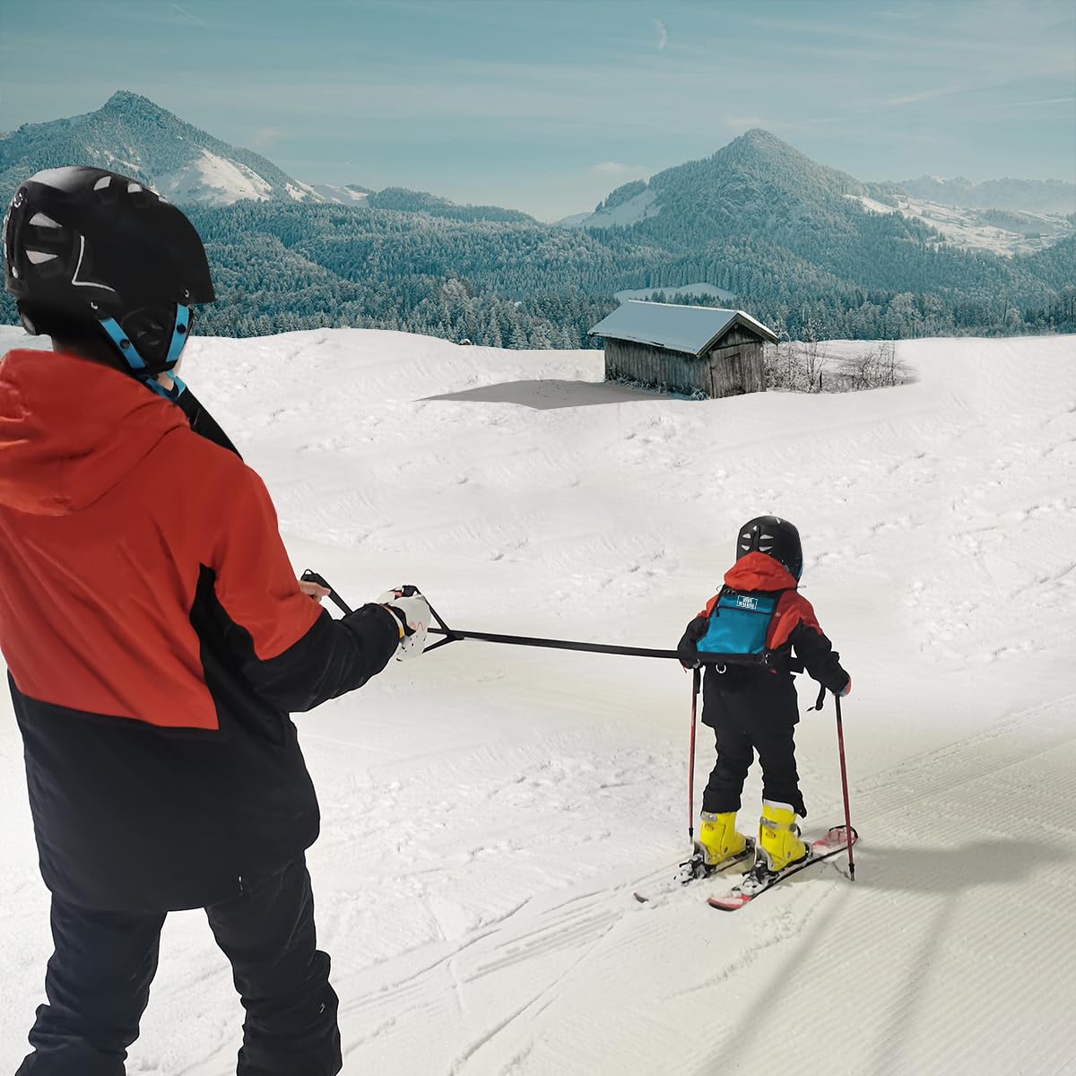 Imbracatura da Sci Bambini Principiante Snowboard Zaino da Allenamento Corde di Sicurezza per L'apprendimento della Bicicletta da Skate