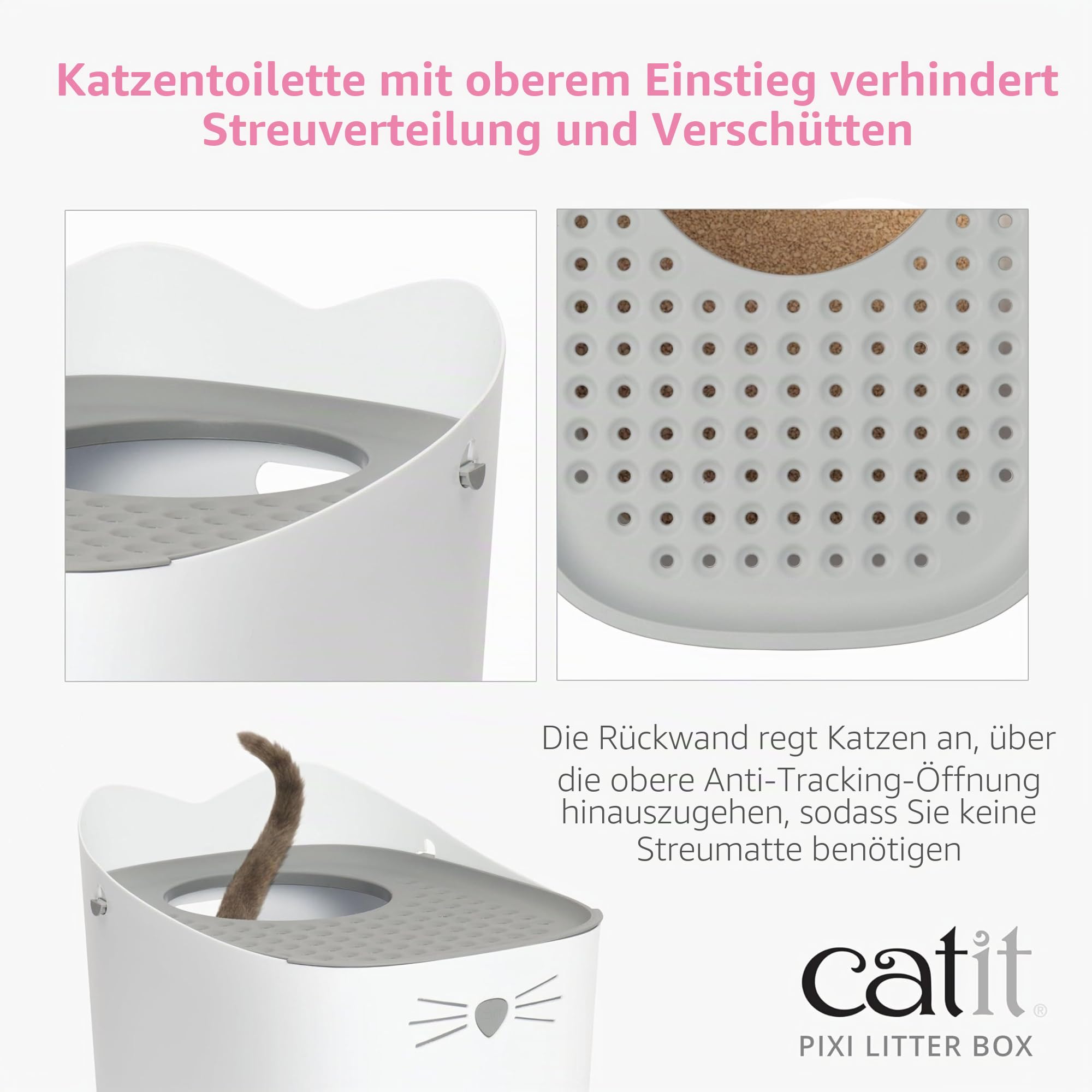 Catit Pixi Katzentoilette, Grau