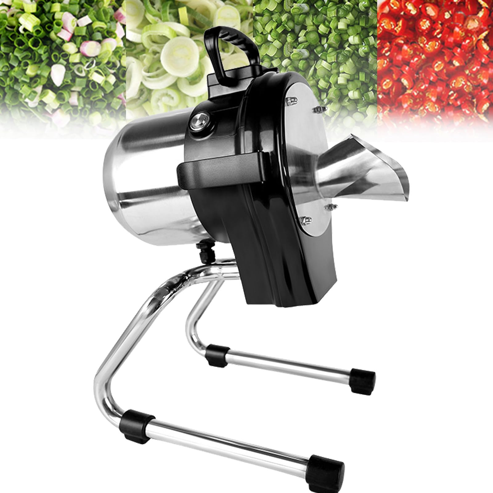 Set di affettaverdure elettrico, robot da cucina per aglio, pepe, peperoncino, cipolla, sedano, zenzero e porri, ideale per cucina domestica e ristoranti