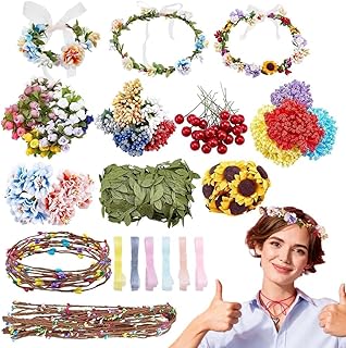 261pcs/Set DIY Flower Crowns Making Kit Handmade Floral Crown Garland Ki...