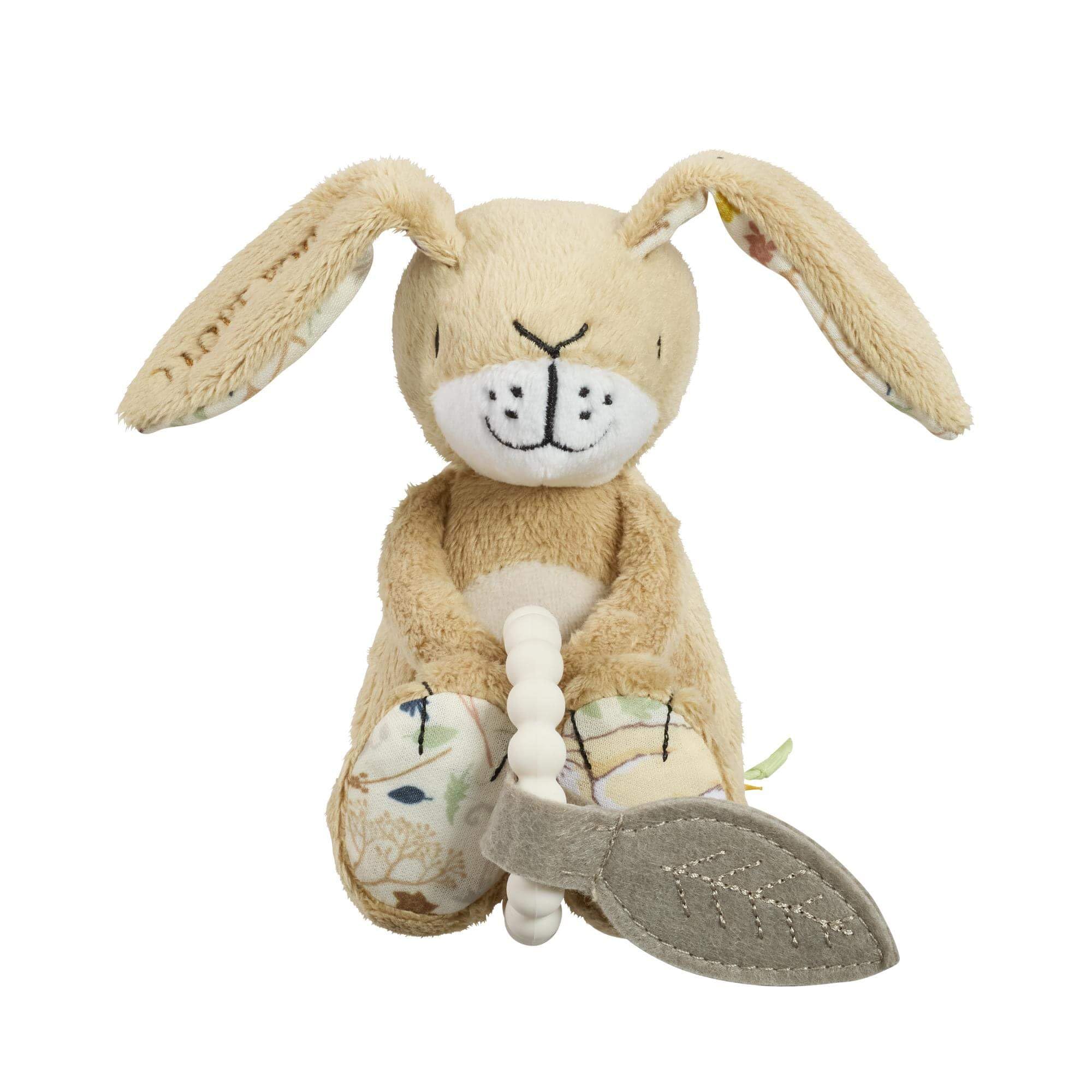 Rainbow Designs Guess How Much I Love You Little Nutbrown Hare - Baby Teething Toy with Silicone Teether & Sensory Tags - Soft Plush Comfort Toy for Babies 3-6 Months - Soothing Gum Relief