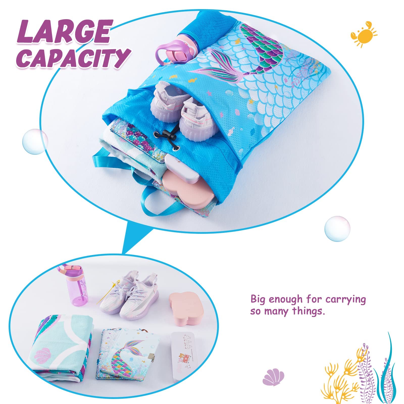 WAWSAM Sac à Dos Cordon Enfant – Motif de Imperméable Sac de Gym - 4