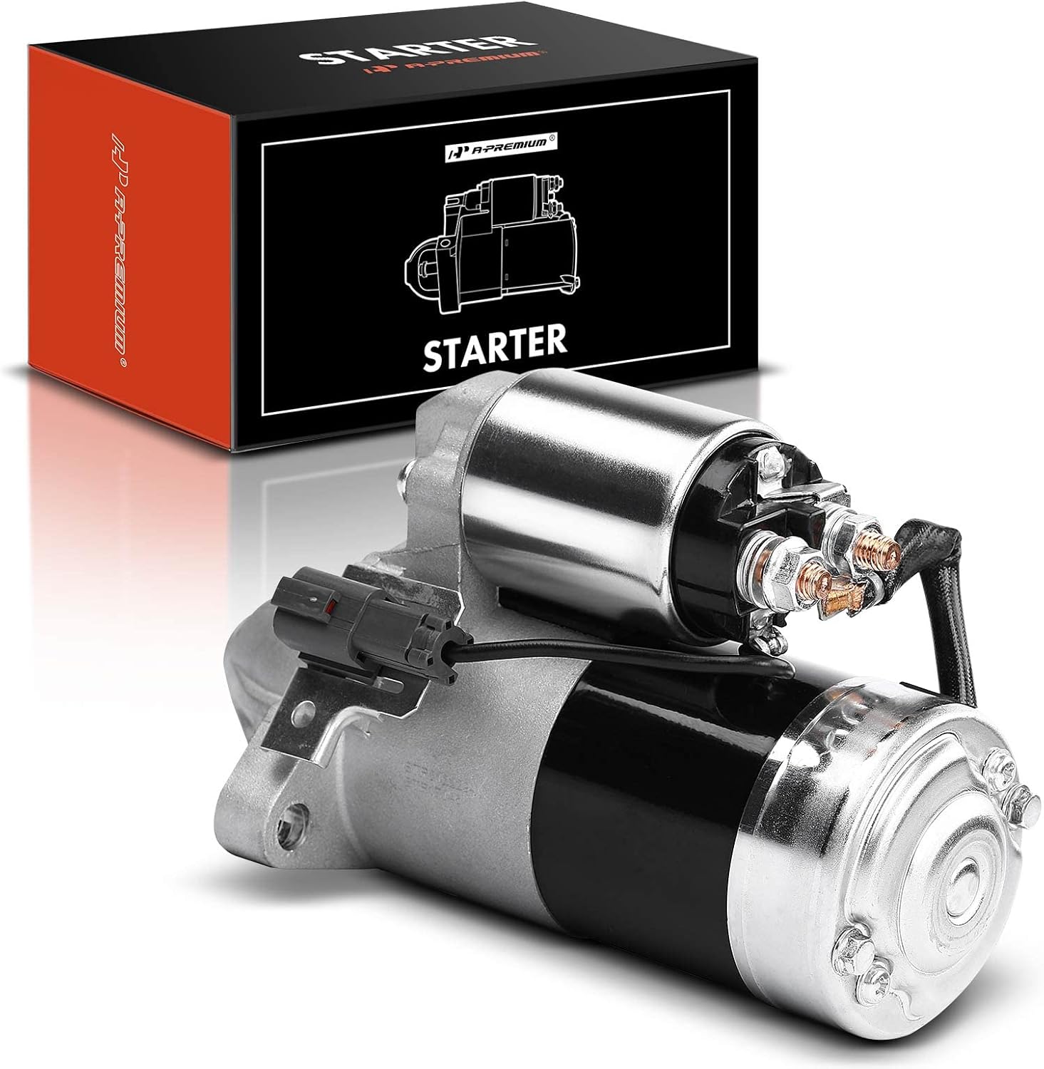 A-Premium Starter Motor Compatible with Nissan 200SX 95-98, NX 91-93, Sentra 89-99, Tsuru 95-06, Pulsar NX 89-90, L4 1.6L, 12V 1.4KW 8-Teeth Clockwise, Replace# 233000M201, 2330081N00, 2330084A18