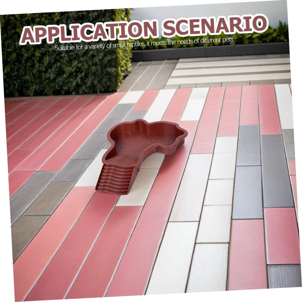 VANZACK 2pezzi Ciotola per Rettili con Rampa Antiscivolo Piattaforma per Terrario Extra Larga Piscina per Tartarughe Acquatiche Accessorio per Habitat con Area per Cibo Integrata
