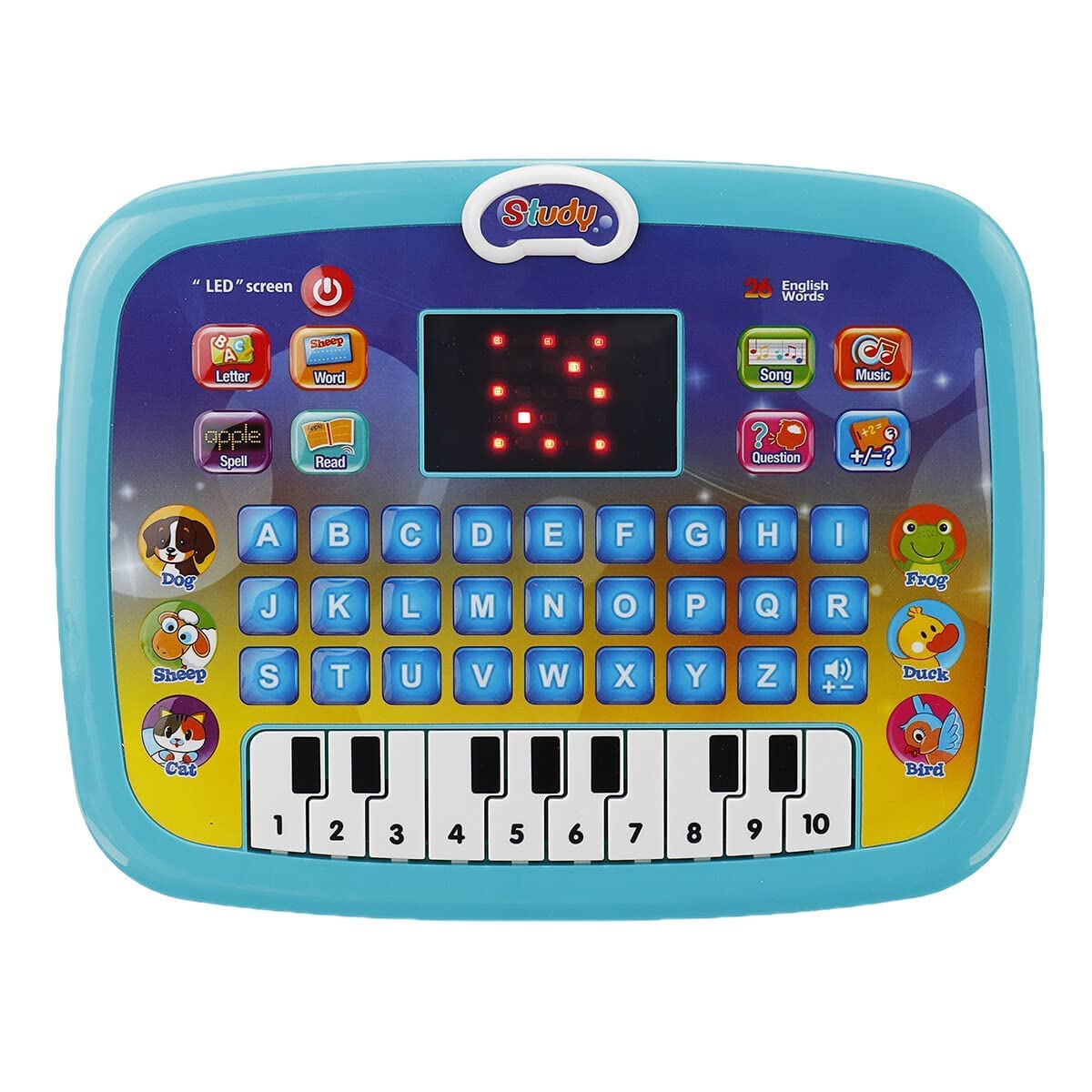 Braintastic Kids Learning Laptop Toy with LED Screen & Music | Educational Computer Piano Tablet for Toddlers | Fun Activity & Learning Toy for Boys & Girls (Computer Laptop with Piano)