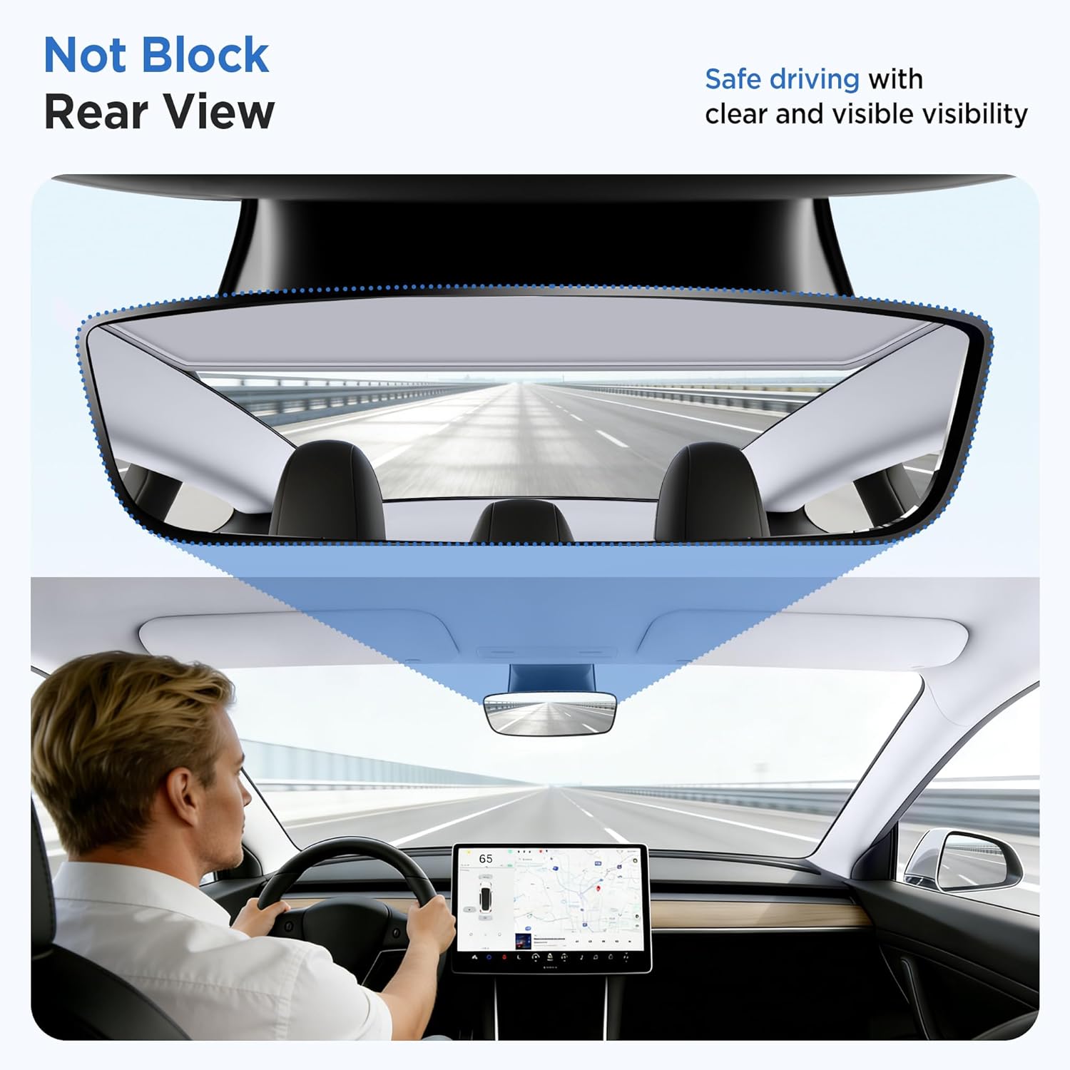 2026 Upgrade Sunshade Roof For Tesla Model 3 Highland 2022-2026 [No-Gap/Sag-Free] Heat Insulation Glass Roof Sunshade Sunroof for Tesla Model 3 Accessories 2026 2025 2024 202 2022 Beige
