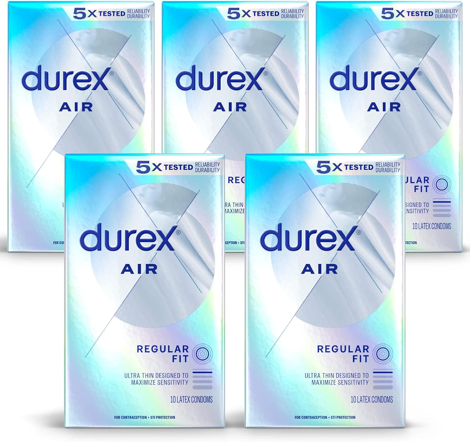 Durex Air Condoms, Extra Thin, Transparent Natural Rubber