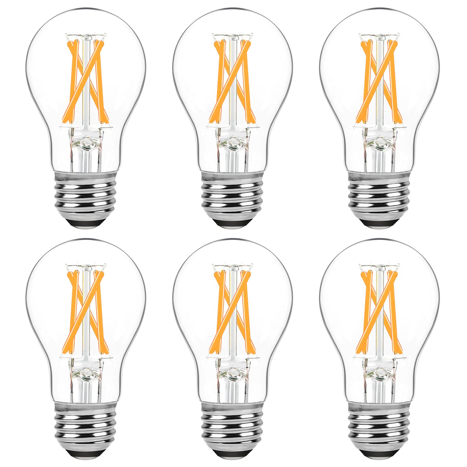 Brightever Dimmable E26 LED Bulb 60 Watt Equivalent 6W Vintage Edison Light Bulbs 2700K for Ceiling Light Fan