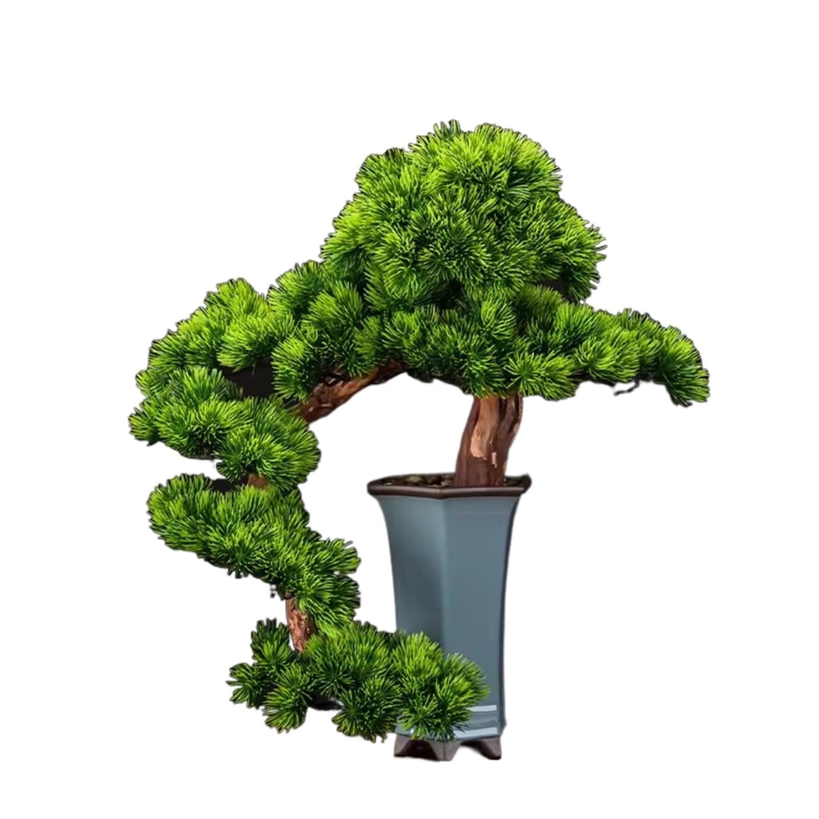 HCZKIUJY Artificial Bonsai Tree Artificial Bonsai Simulation Pine Tree Bonsai Plant Decorations Entrance and Living Room Decoration Decorations Fake Plant Decoration (A)