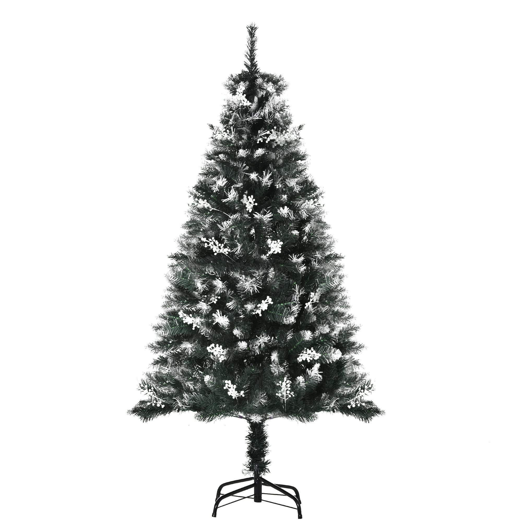 HOMCOM Árbol de Navidad 150 cm con 378 Ramas y Soporte de Acero Verde