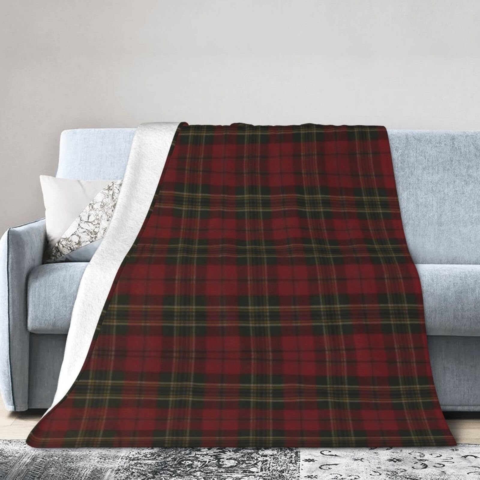ERTDFXCV Christmas Plaid Blanket 50"x40"