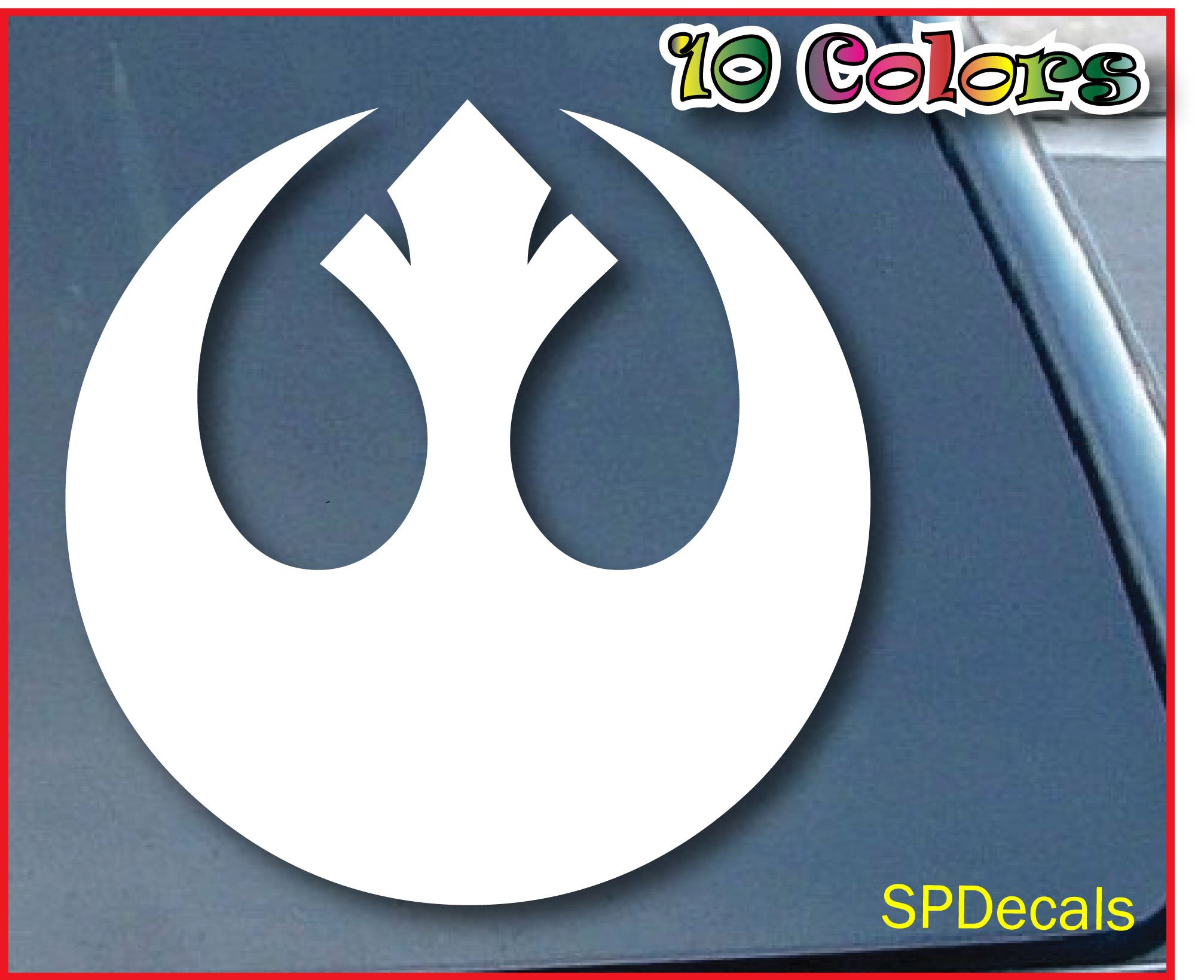 spdecals Rebel Alliance Car Window Vinyl Decal Sticker 4" Wide (Color: White)