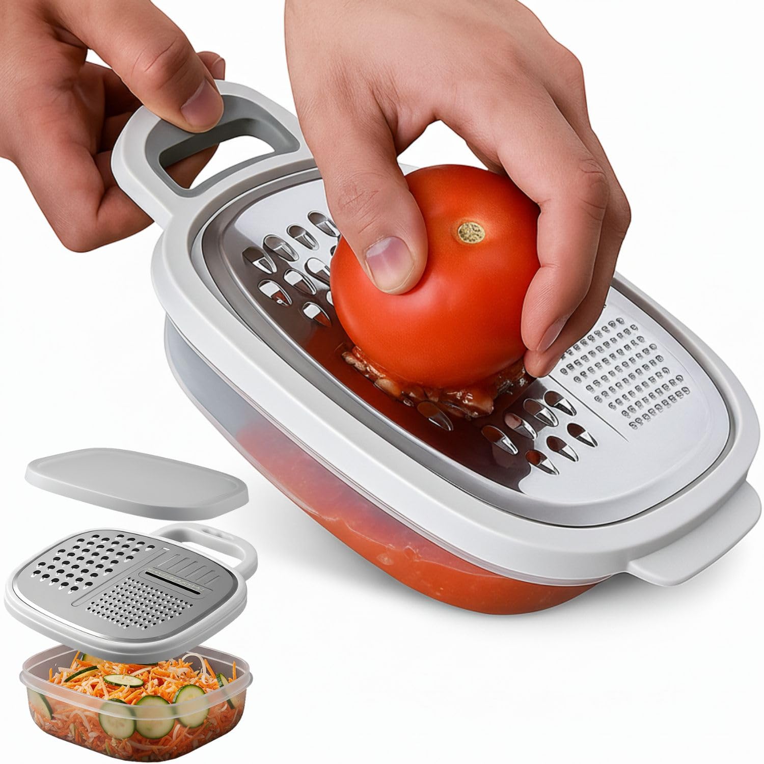 Râpe À Fromage Avec Récipient Économiseur De Nourriture Râpes À Fruits