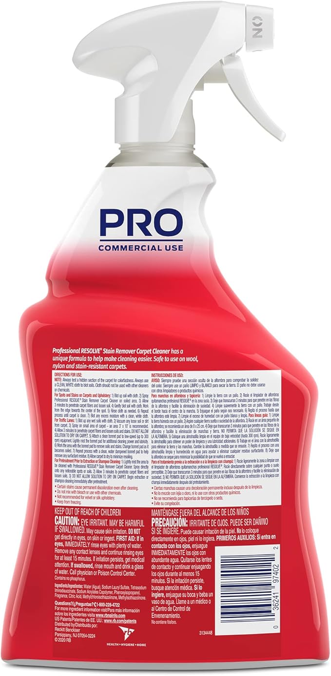 Resolve Professional Strength Limpiador de Alfombras 32 Fl Oz miniatura 4