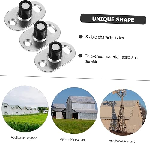 Miniatura 5 de Housoutil 3 unids limitador de carro puerta de granero inferior Guía de piso Guías de piso de parada Guía inferior de piso Puerta de granero Guías