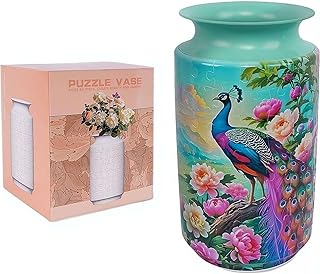 3D Jigsaw Puzzles Vase for Adults, Creative Puzzle Vase Cylinder Daisy B...