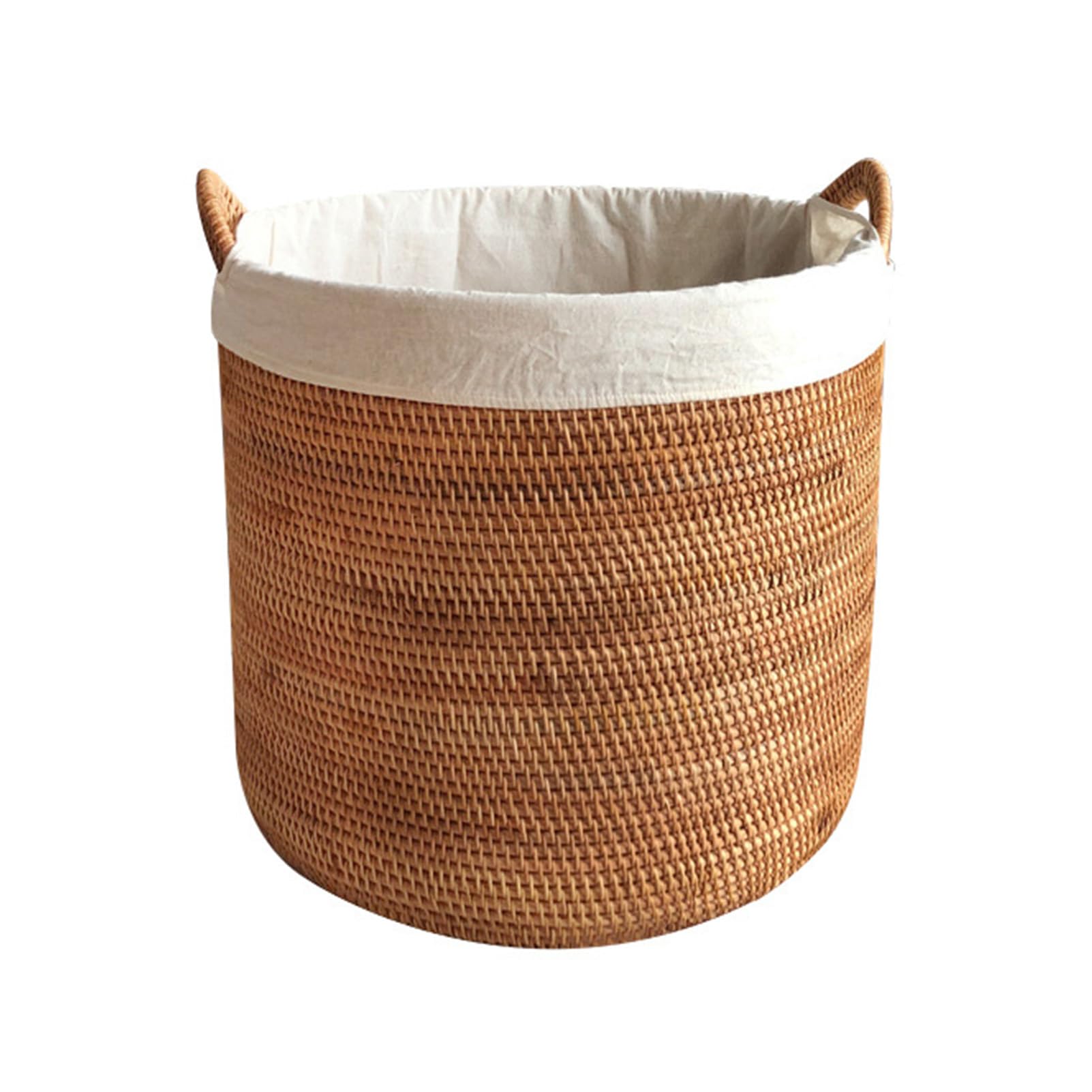 Rattan Woven Dirty Clothes Basket with Lid, Household Bathroom Dirty Clothes, Toy Storage Basket, Large Capacity Laundry Basket, Dirty Clothes Basket, Storage Bucket, Woven Basket