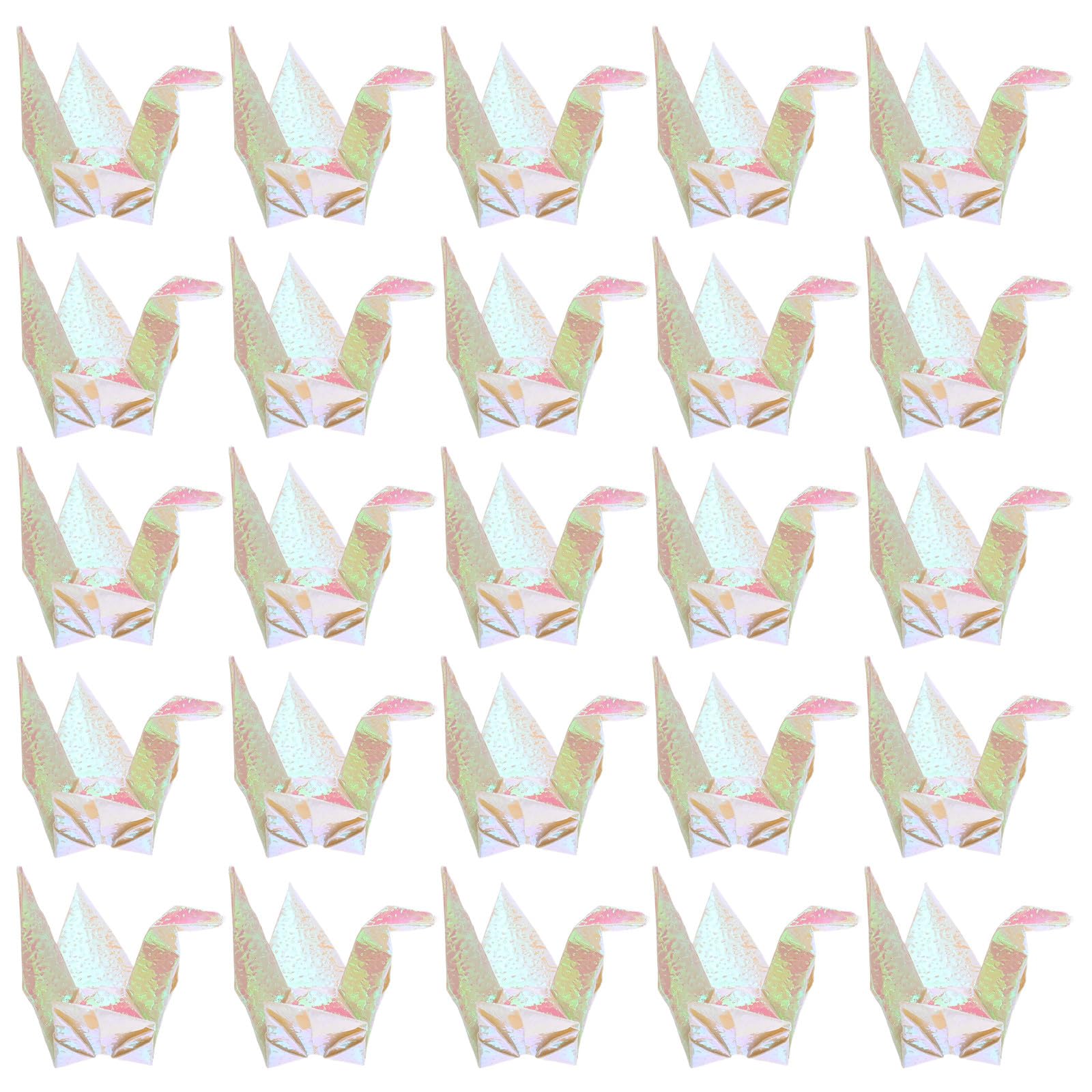 Grullas de origami impermeables ULTECHNOVO de 7 cm con acabado perlado claro