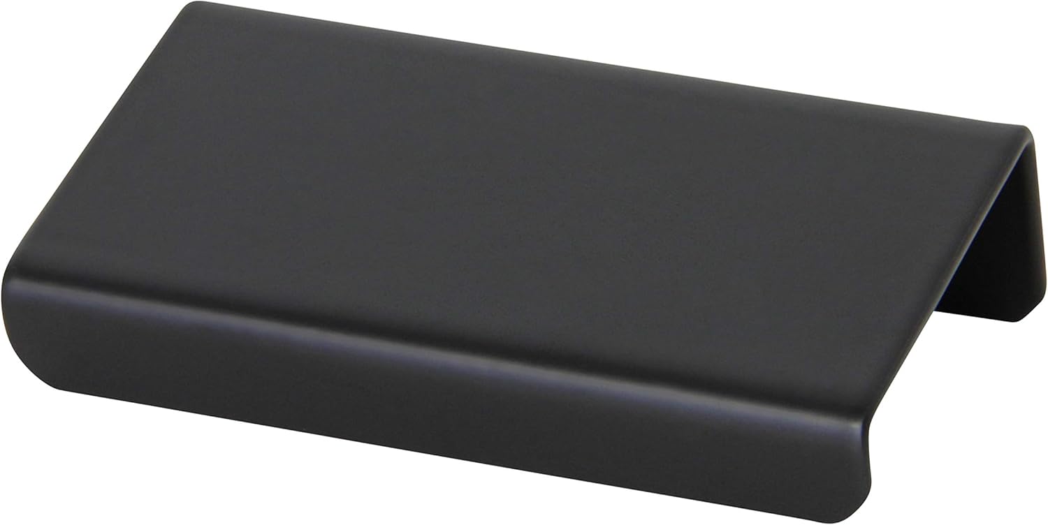 RCH Hardware PL-SS161-50 Solid Stainless Steel Modern Finger Edge Pull, 2 3/4 Inch, Black (5 Pack)