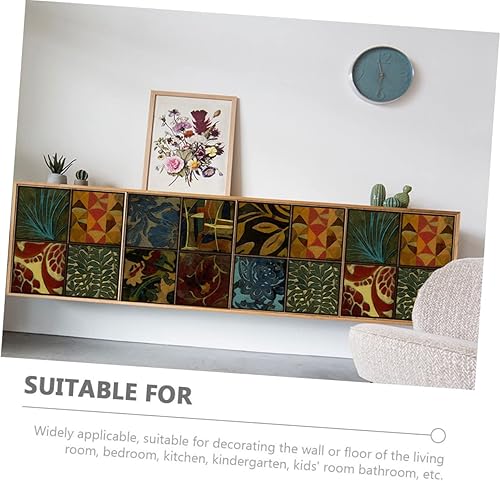 Miniatura 5 de Uonlytech 40 calcomanías de pared Adesivos para Pared De Wall Protector Pegatinas Vintage Azulejos Pegatinas Pegatinas Adhesivos Azulejos Adhesivos