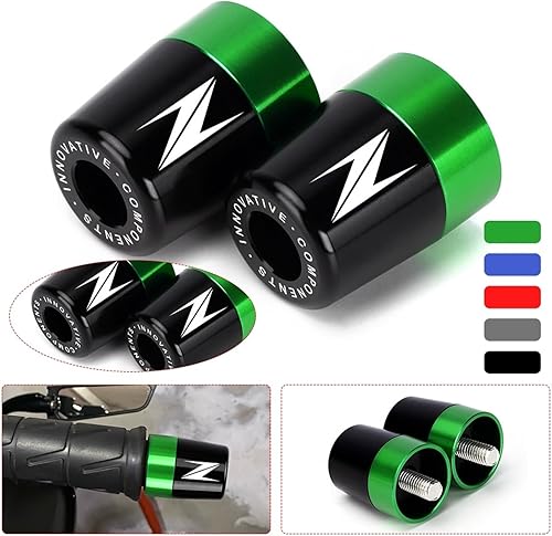 Miniatura 2 de Empuñaduras de manillar Tapones de extremo compatibles con Kawasaki Z250 Z300 Z400 Z650 Z750 Z800 Z900 Z1000 ZX6R ZX10R Z650RS Z 1000 RSX