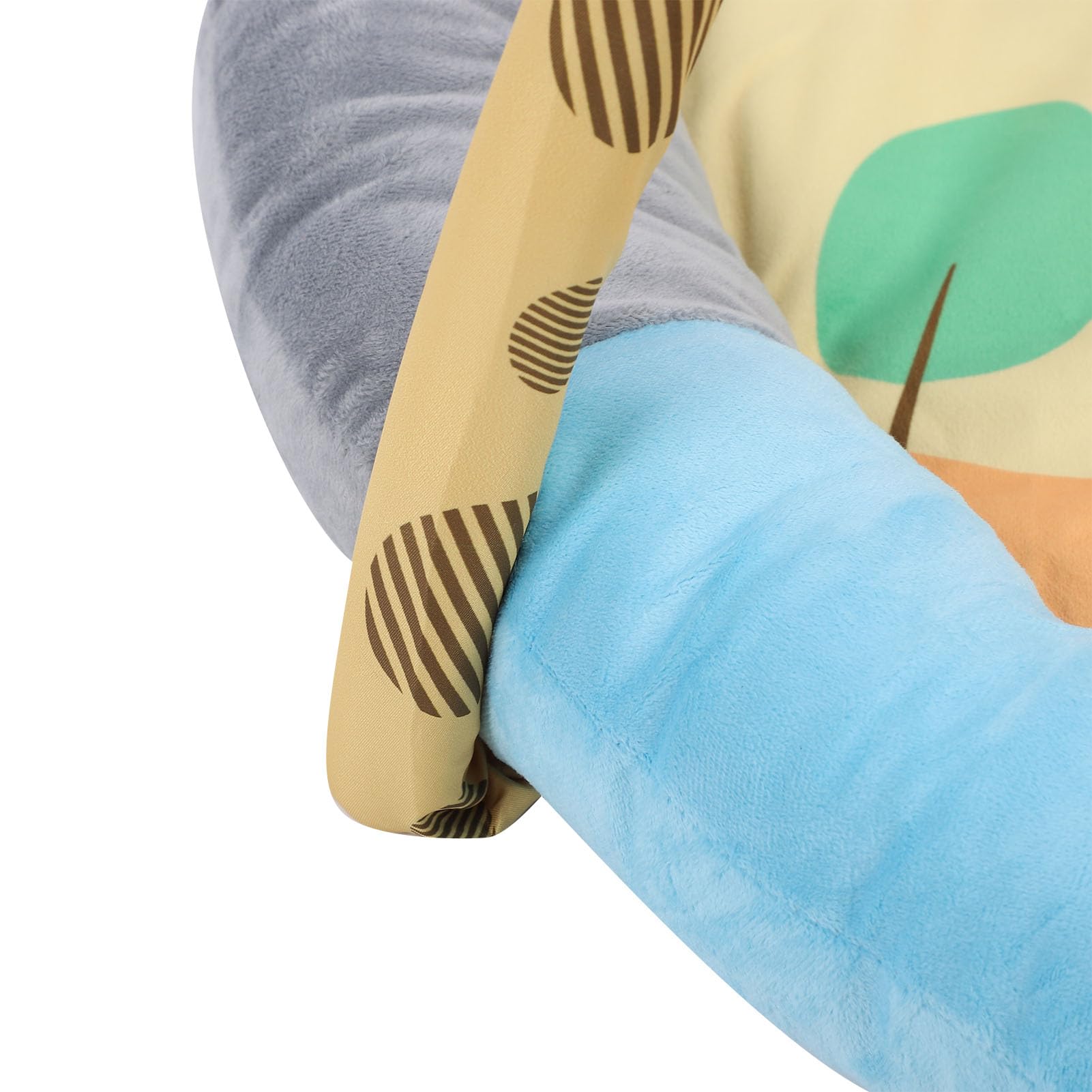 GLOGLOW Plüsch-Baby-Turnmatte, Spielmatte aus Weicher Baumwolle, Großes Baby-Aktivitäts-Fitnessstudio, Sensorische Entwicklung für Kleinkinder