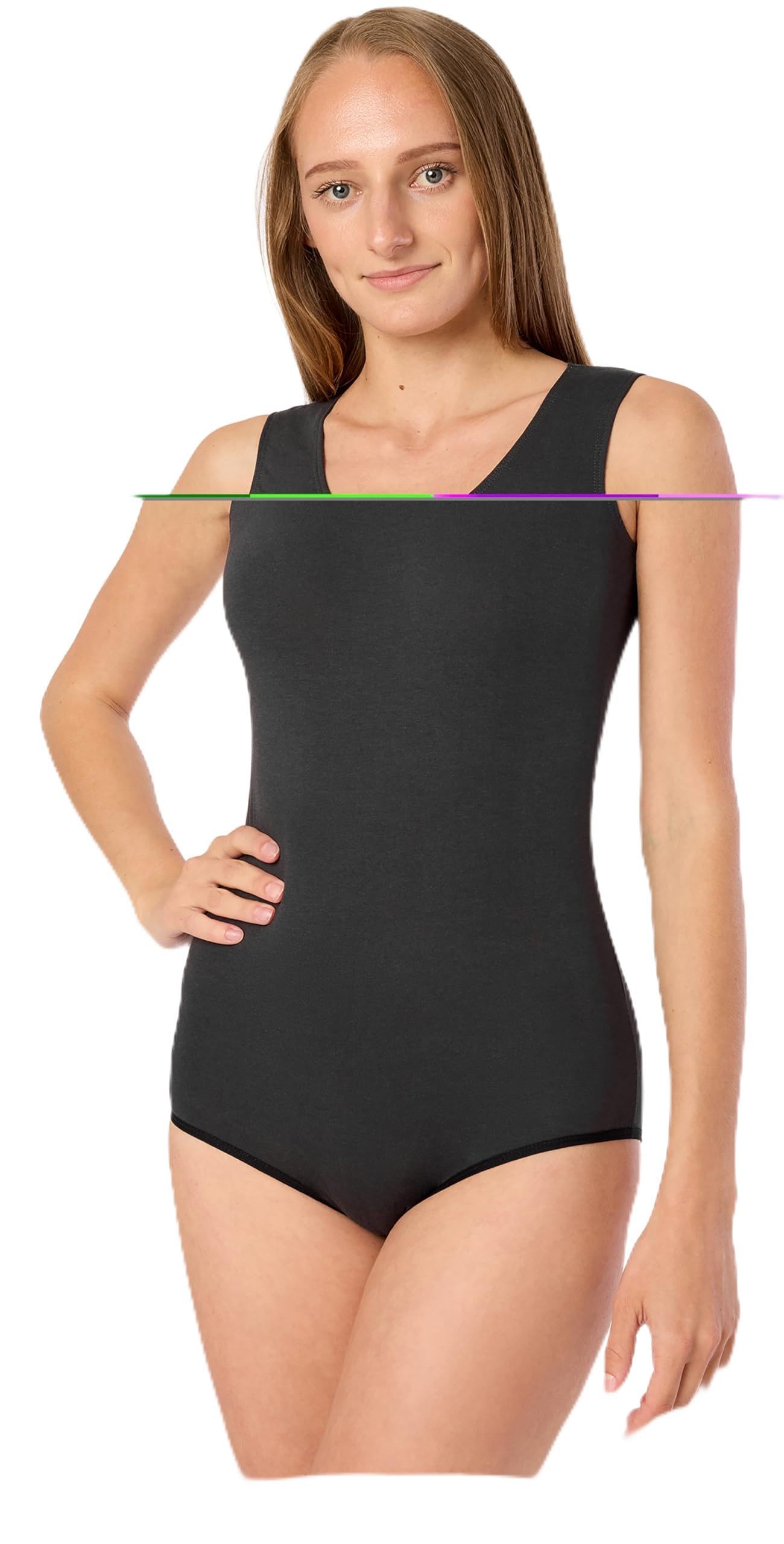 Merry Style Damen Body aus Baumwolle - Ärmellos, Bequeme Shapewear BD901