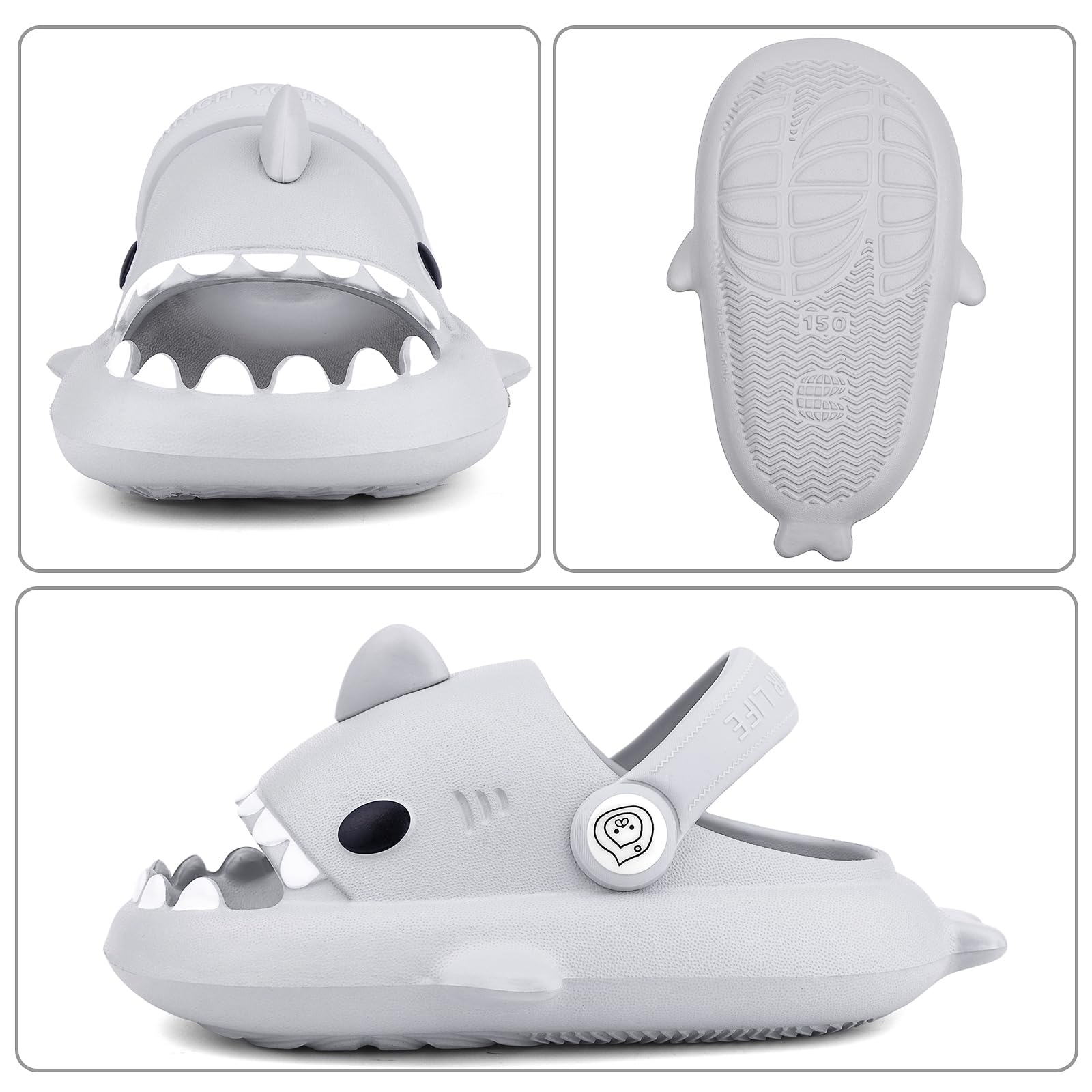 Kinder Hai Hausschuhe Mädchen Hai Pantoffeln Kleinkind Duschpantoffeln rutschfeste Strand Duschen Sandalen Flip Flop Pool Dusche Schuhe Rosa Blau Mintgrün Grau Gelb