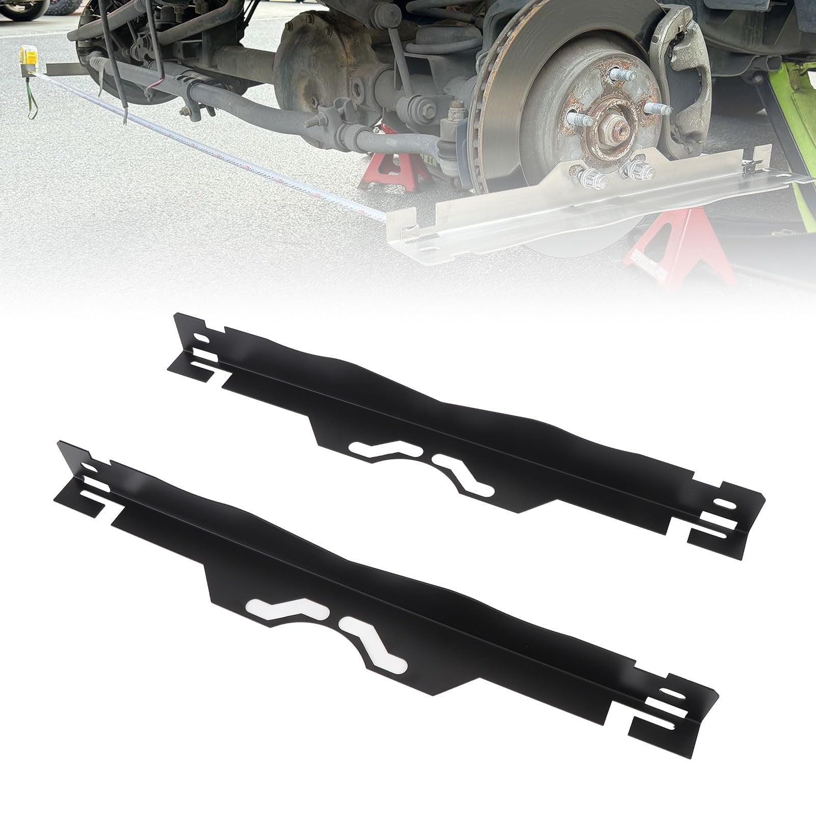 Fuerdich 2 Pack Heavy Duty Wheel Alignment Tool Kit, with 2 Tape Measures, Precision Steel Toe Alignment Plates, Anti-Slip Grooves & Universal Fit for Various Vehicles Jeeps/ATVs/Dirt Bikes