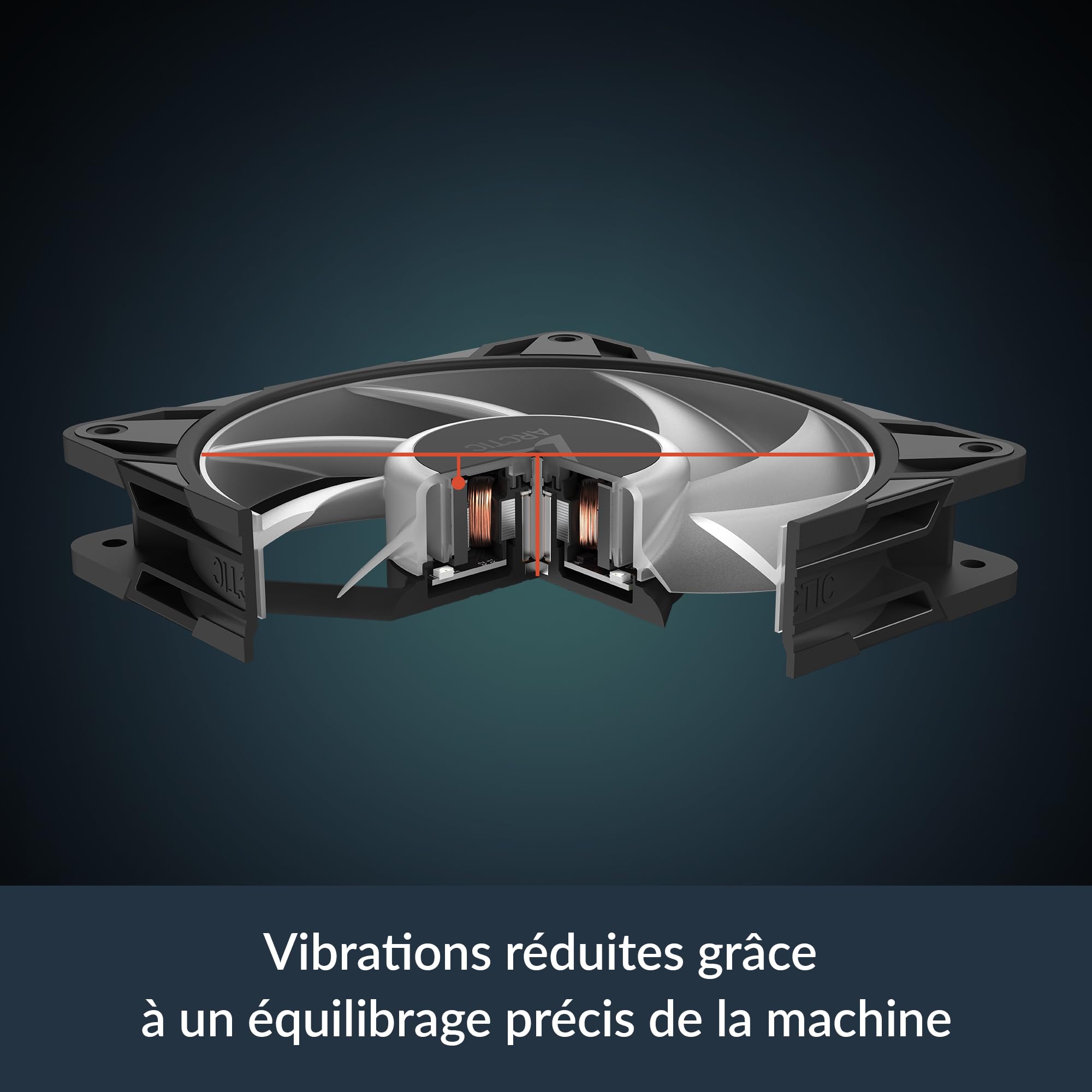 ARCTIC P12 Pro A-RGB (3 Piéces) - Puissant ventilateur premium, Fan PWM 120 mm avec Câble Répartiteur en Y, 600-3000 rpm, 0 rpm <5% PWM, 5V Digital RGB, Palier à dynamiqu fluides, 4 Broches - Noir
