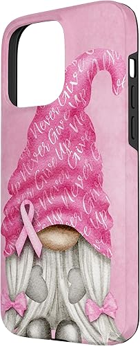 Miniatura 83 de iPhone 15 - Soporte rosa contra el cáncer con gnomo para el caso de concientización sobre el cáncer de mama