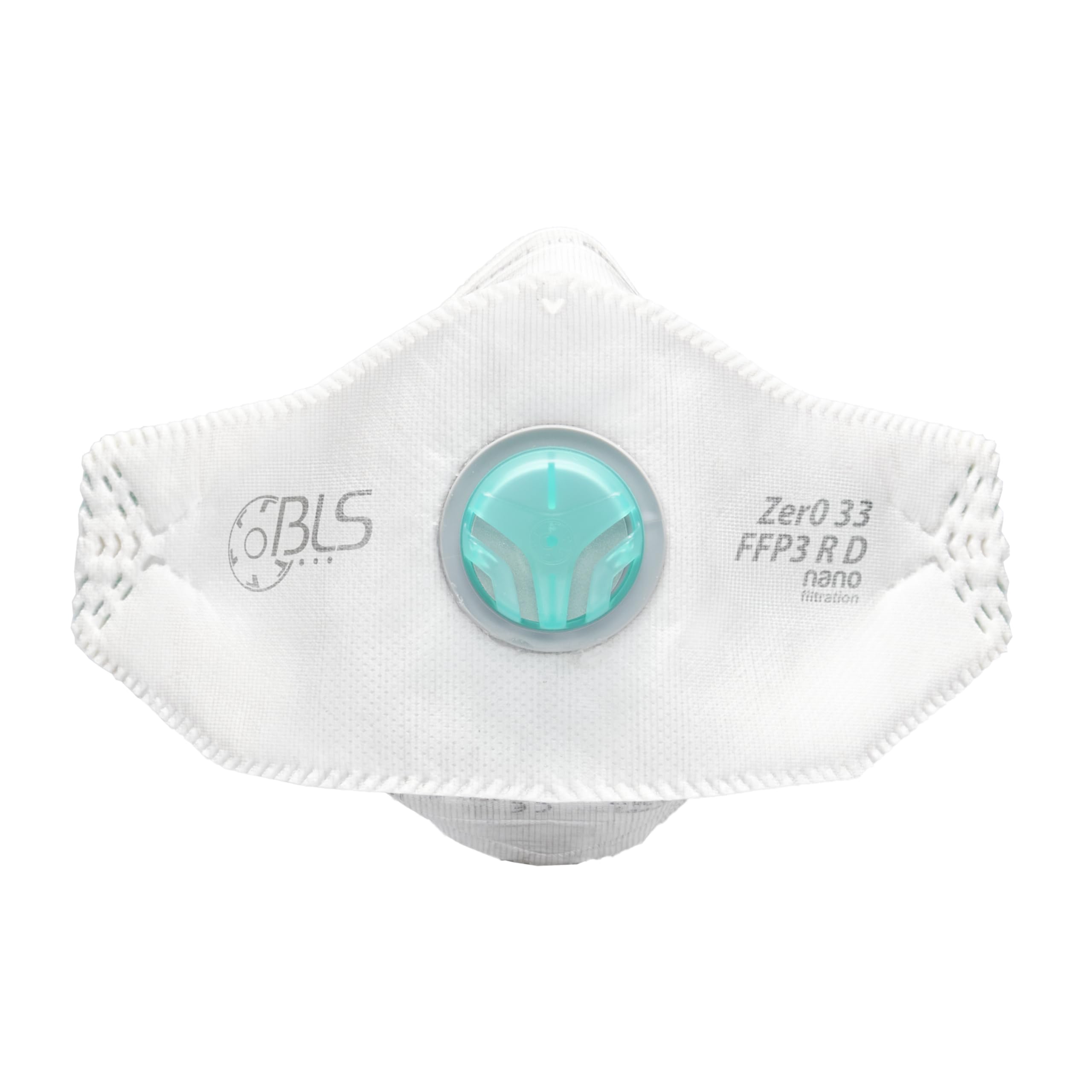 BLS Zer0 33 Facciali Filtranti Riutilizzabili FFP3 R D | Mascherine Piatte con Valvola di Espirazione e Imbustamento Singolo | Per Polveri, Falegnameria, Edilizia, Saldatura e Fai da Te