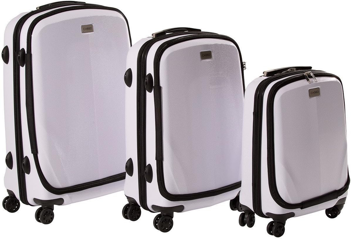 Cased One Hard Case Luggage - 3 Piece Set (White)