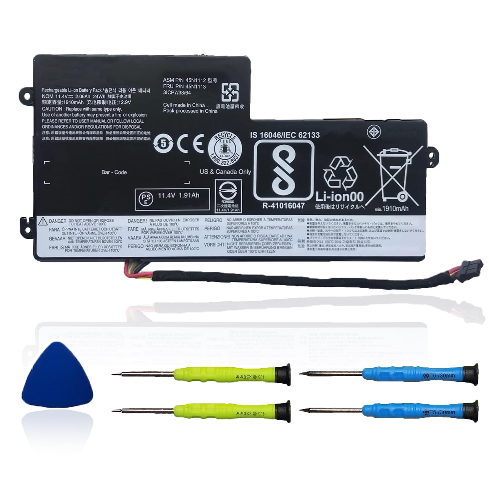 45N1112 Laptop Battery Compatible with Lenovo ThinkPad A275 T440 T440S T450 T450S T460 X230S X240 X240S X250 X260 X270 Series Internal 45N1113 45N1111 01AV459 45N1109 45N1110 45N1773 11.4V 24Wh