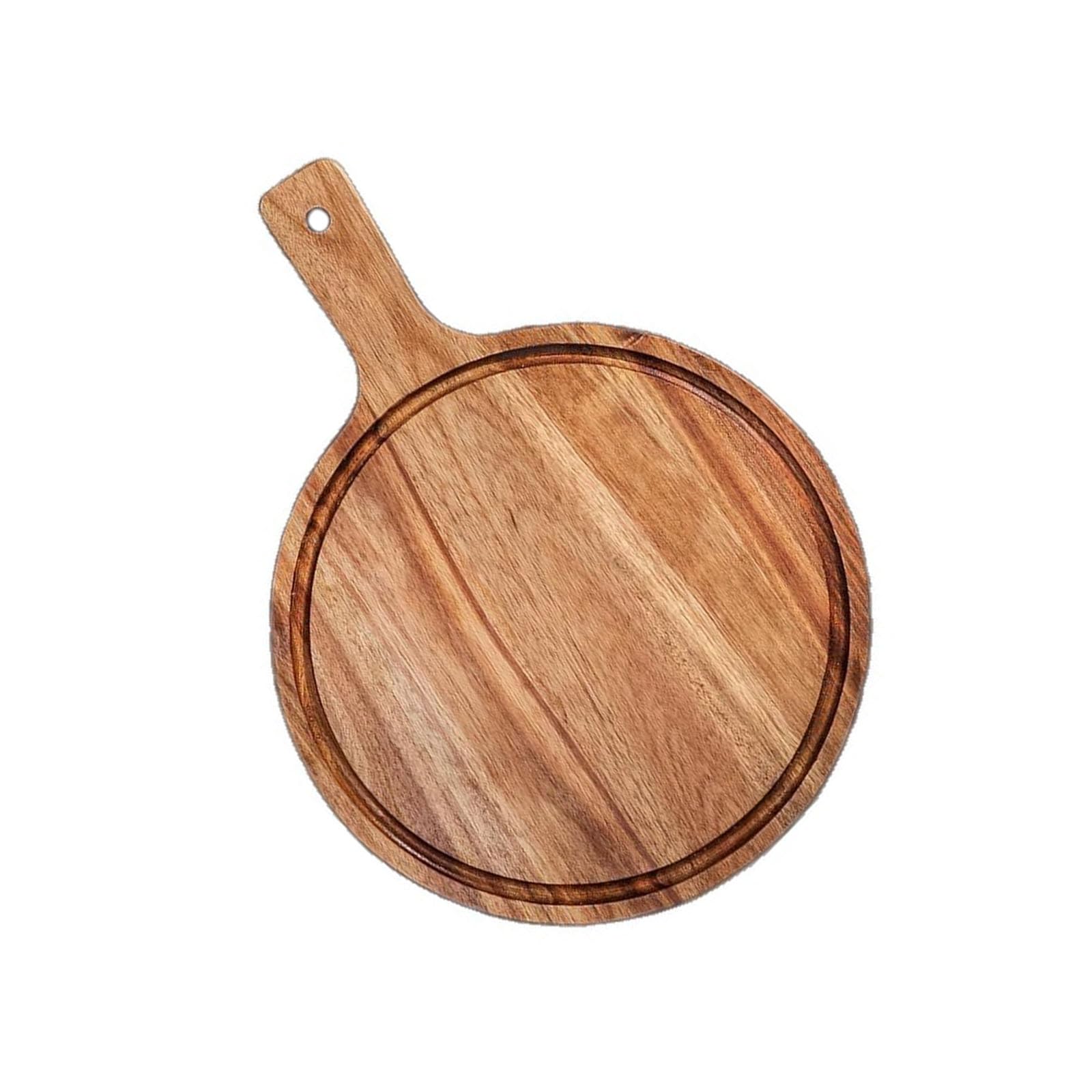 Xinsheinelry 3 Heatproof Wooden Serving Tray, Pizza Baking Board with Ergonomic Grip for Outdoor Dining & Meal Prep Wooden Pizza Tray